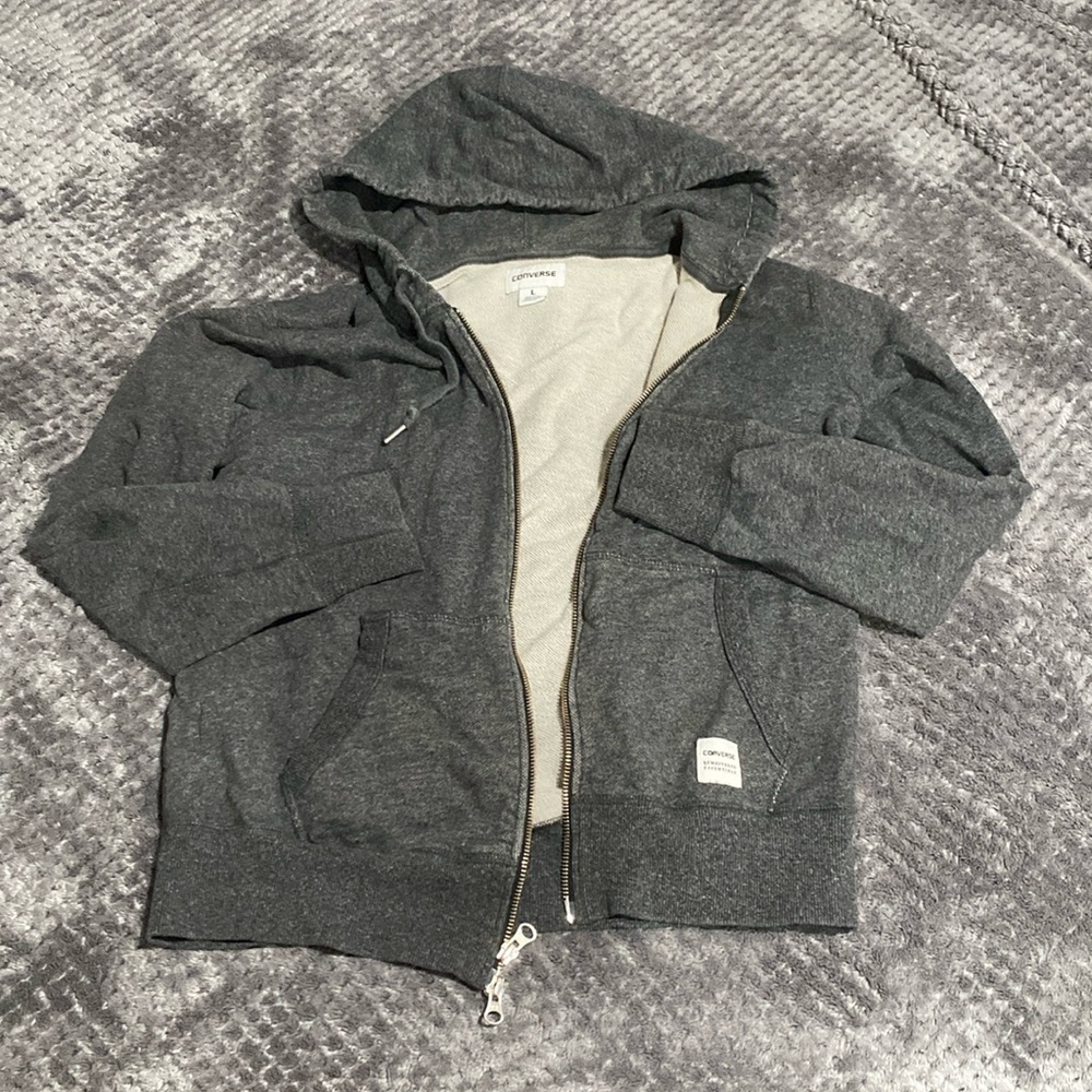 Grey Converse zip up